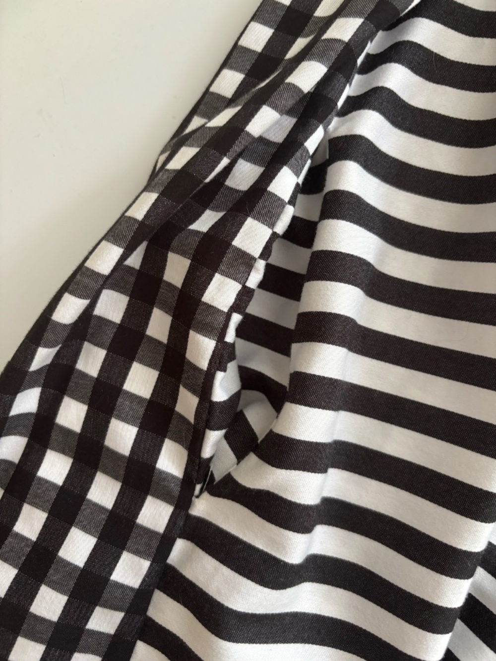 NWOT Hinson Wu "Aileen" dress black gingham stripe - medium - Picture 8 of 9